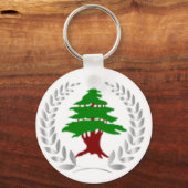 Cedar of Libanon Psalm 92 Sleutelhanger (Voorkant)