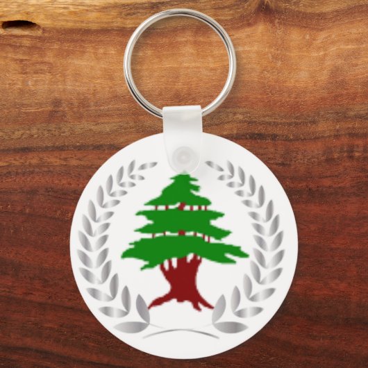 Cedar of Libanon Psalm 92 Sleutelhanger (Voorkant)