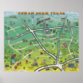 Cedar Park Map Poster (Voorkant)