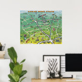 Cedar Park Map Poster (Thuiskantoor)