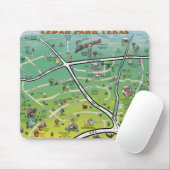 Cedar Park Texas Cartoon Map Muismat (Met muis)