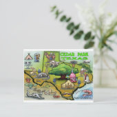 Cedar Park TEXAS Map Briefkaart (Staand voorkant)