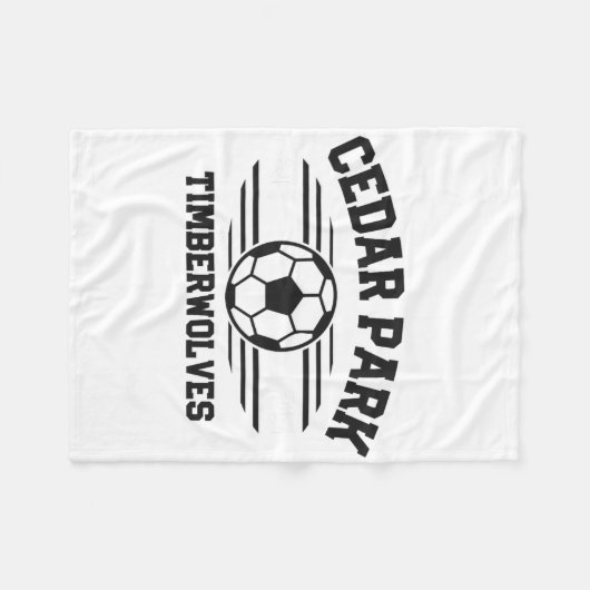 Cedar Park Timberwolves Soccer Ll 2025  Fleece Deken (Voorkant (Horizontaal))