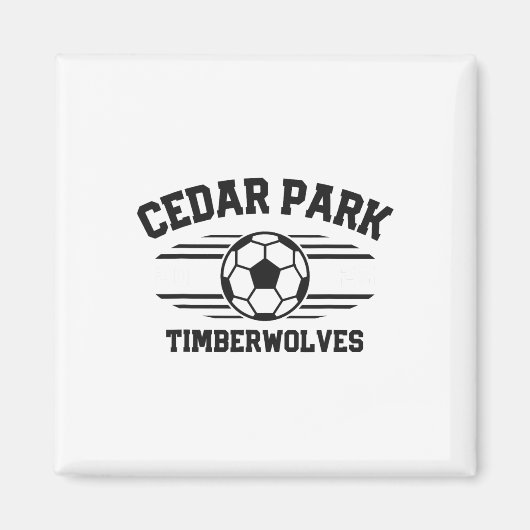 Cedar Park Timberwolves Soccer Ll 2025  Magneet (Voorkant)