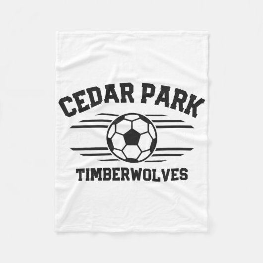 Cedar Park Timberwolves Voetbal Ll 2025 Fleece Deken (Voorkant)