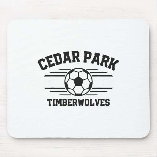 Cedar Park Timberwolves Voetbal Ll 2025 Muismat (Voorkant)