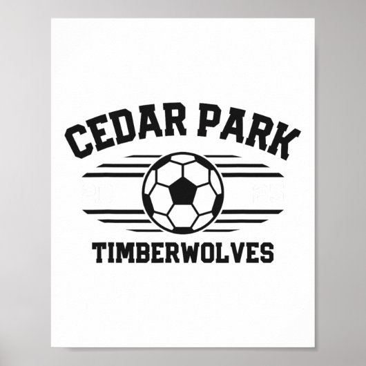 Cedar Park Timberwolves Voetbal Ll 2025 Poster (Voorkant)