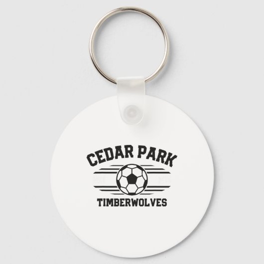 Cedar Park Timberwolves Voetbal Ll 2025 Sleutelhanger (Voorkant)