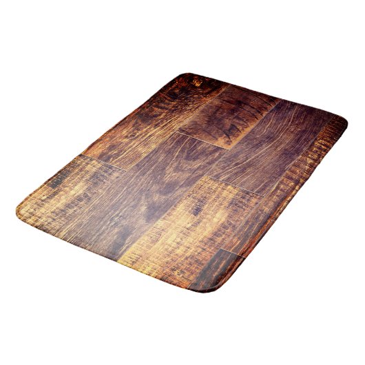 Cedar Planks | patroon van bijtende houtkorrels Badmat (Gekanteld)