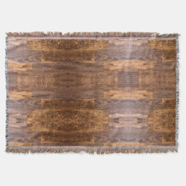 Cedar Planks | patroon van bijtende houtkorrels Deken