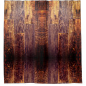 Cedar Planks | patroon van bijtende houtkorrels Douchegordijn (Voorkant)