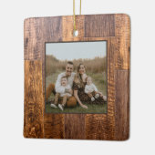 Cedar Planks | patroon van bijtende houtkorrels Keramisch Ornament (Links)