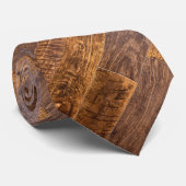 Cedar Planks | patroon van bijtende houtkorrels Stropdas (Opgerold)