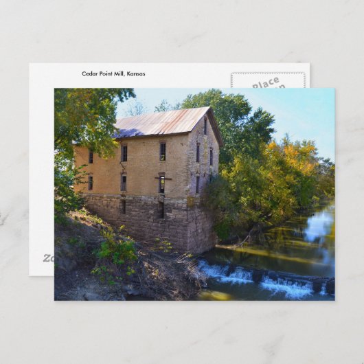 Cedar Point Mill, Kansas Briefkaart (Voorkant / Achterkant)