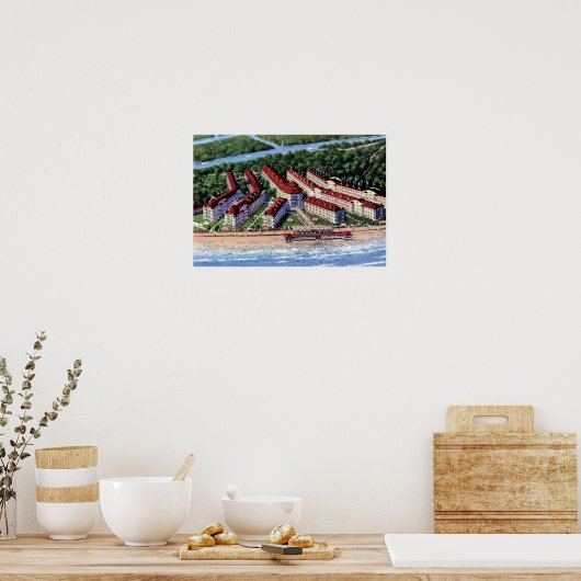 Cedar Point Ohio Hotel Breakers 1920 Poster (Keuken)