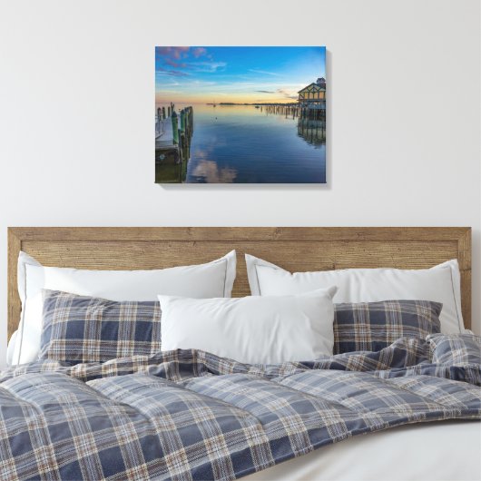 Cedar Point Sunset Canvas Afdruk (Insitu (Slaapkamer))