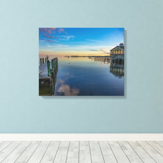 Cedar Point Sunset Canvas Afdruk (Insitu (Houten vloer))