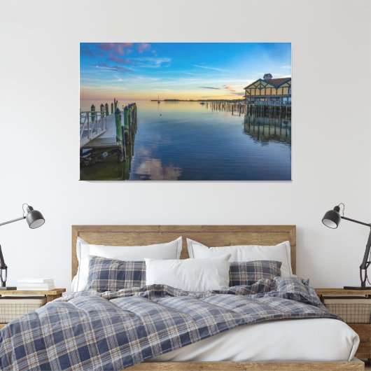 Cedar Point Sunset Canvas Afdruk (Insitu (Slaapkamer))