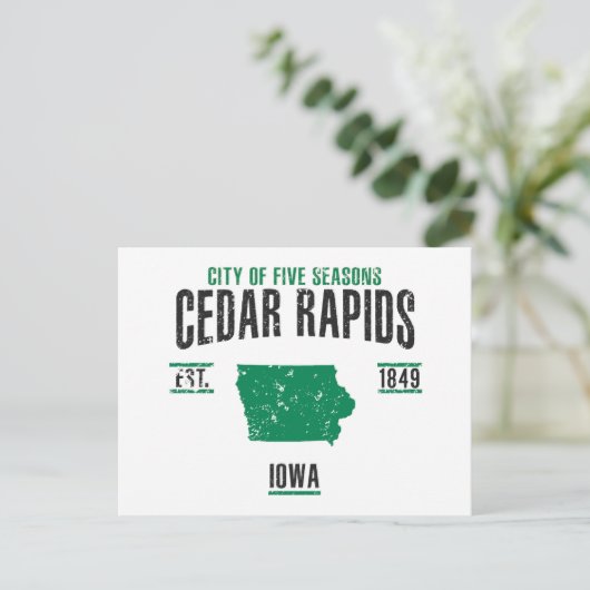Cedar Rapids Briefkaart (Staand voorkant)