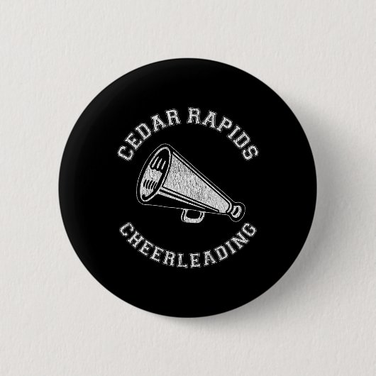 Cedar Rapids Cheer Bedrukte Retro 90's Cheerlead Ronde Button 5,7 Cm (Voorkant)