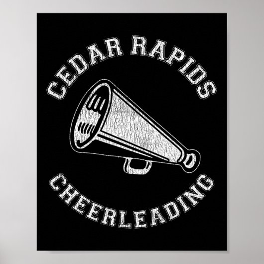 Cedar Rapids Cheer Vervingende Retro 90's Cheerlea Poster (Voorkant)