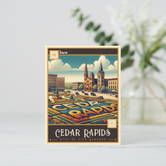 Cedar Rapids, Iowa |  Briefkaart (Staand voorkant)