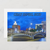 Cedar Rapids Iowa Briefkaart Reizen Souvenir (Voorkant / Achterkant)