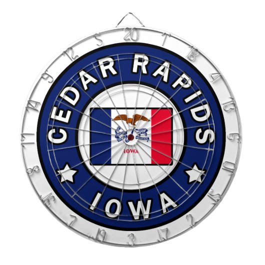 Cedar Rapids Iowa Dartbord (Voorkant)