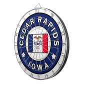Cedar Rapids Iowa Dartbord (Voorkant Rechts)