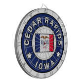 Cedar Rapids Iowa Dartbord (Voorkant Links)