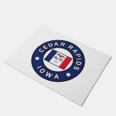 Cedar Rapids Iowa Deurmat (Schuin)