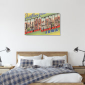 Cedar Rapids, Iowa - Grote lettertjes Canvas Afdruk (Insitu (Slaapkamer))