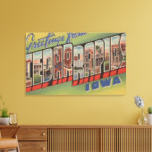 Cedar Rapids, Iowa - Grote lettertjes Canvas Afdruk (Insitu (Woonkamer))