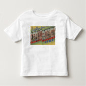 Cedar Rapids, Iowa - Grote lettertjes Kinder Shirts (Voorkant)