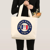 Cedar Rapids Iowa Grote Tote Bag (Voorkant (product))