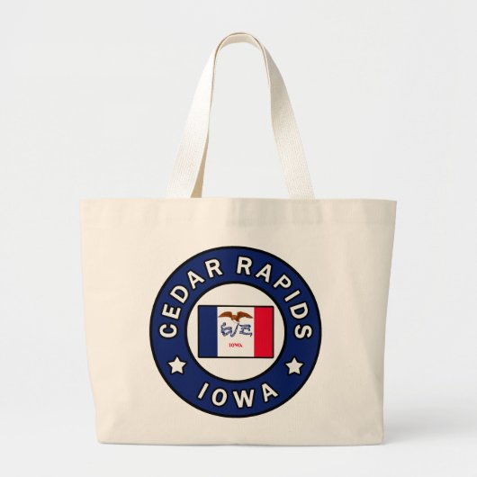 Cedar Rapids Iowa Grote Tote Bag (Voorkant)