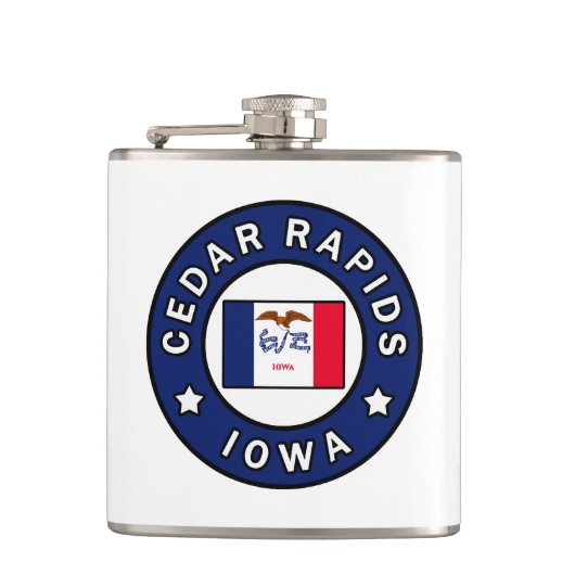 Cedar Rapids Iowa Heupfles (Voorkant)