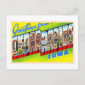 Cedar Rapids Iowa IA groot Briefkaart (Voorkant)