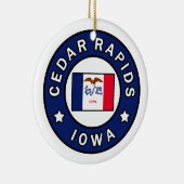 Cedar Rapids Iowa Keramisch Ornament (Rechts)