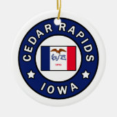 Cedar Rapids Iowa Keramisch Ornament (Voorkant)