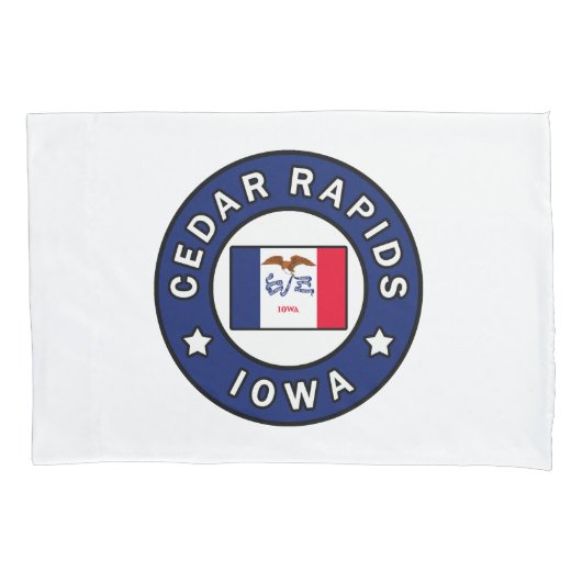 Cedar Rapids Iowa Kussensloop (Voorkant)