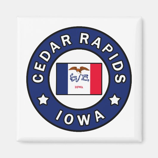 Cedar Rapids Iowa Magneet (Voorkant)