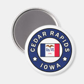 Cedar Rapids Iowa Magneet (Voorkant / Achterkant)