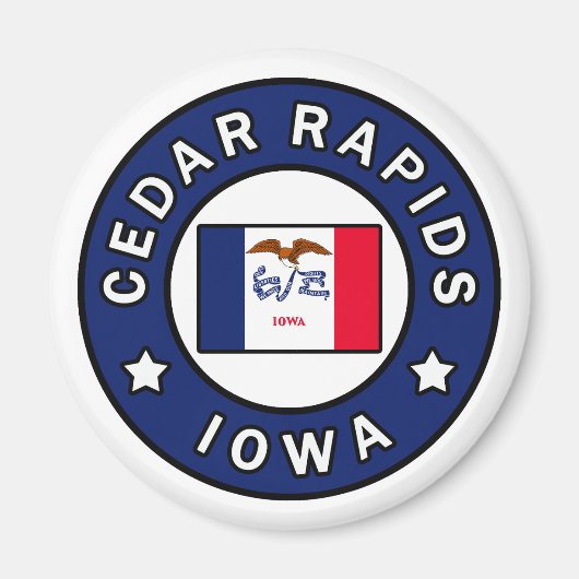Cedar Rapids Iowa Magneet (Voorkant)