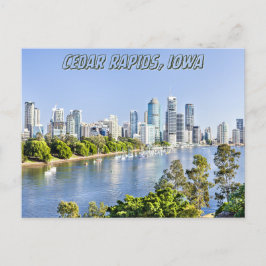 Cedar Rapids Iowa River Bridge briefkaart
