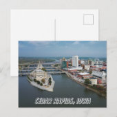 Cedar Rapids Iowa River Briefkaart (Voorkant / Achterkant)