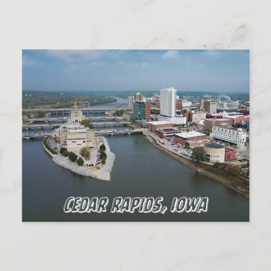 Cedar Rapids Iowa River Briefkaart (Voorkant)