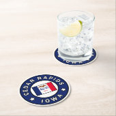 Cedar Rapids Iowa Ronde Kartonnen Onderzetter (Insitu)