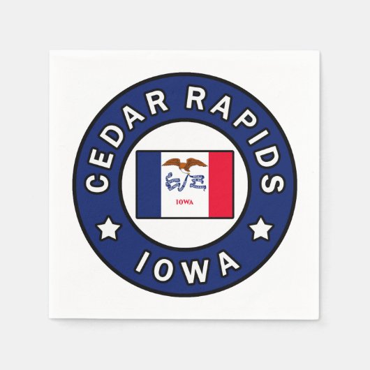 Cedar Rapids Iowa Servet (Voorkant)