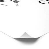 Cedar Rapids Iowa Skyline BW Perfect Poster (Hoek)